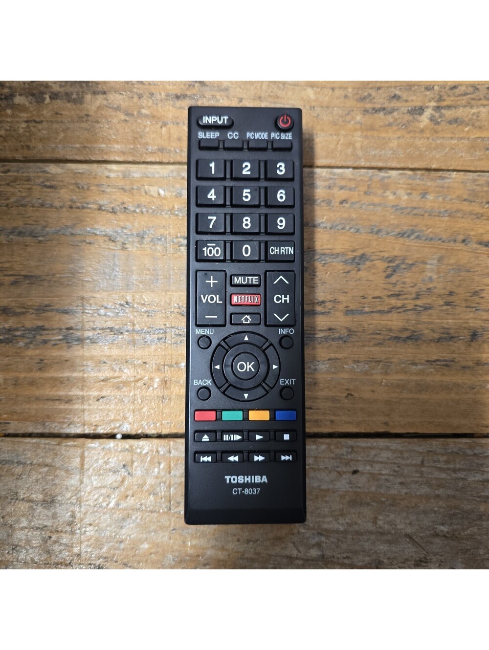 CT-8037 Replaced Remote for Toshiba TV 40L3400U 58L5400 65L5400 50L3400 65L5400U